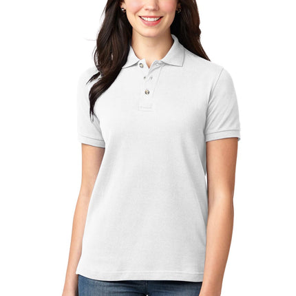 Port Authority ® Women's Heavyweight Cotton Pique Polo.  L420