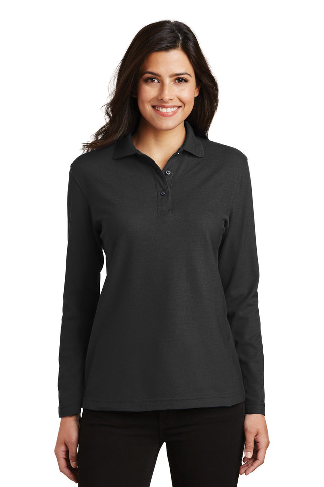 Port Authority ® Women's Silk Touch Long Sleeve Polo.  L500LS