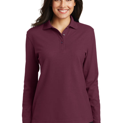 Port Authority ® Women's Silk Touch Long Sleeve Polo.  L500LS