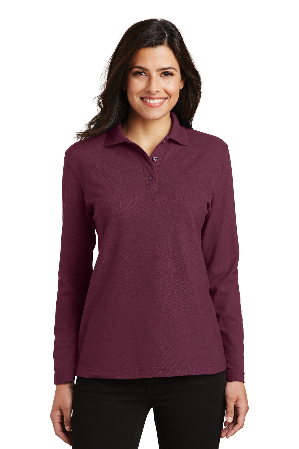 Port Authority ®  Women's Silk Touch Long Sleeve Polo.  L500LS