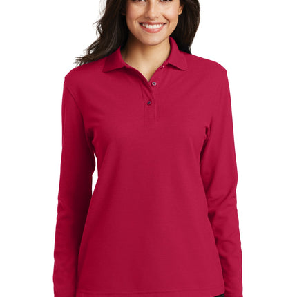 Port Authority ® Women's Silk Touch Long Sleeve Polo.  L500LS