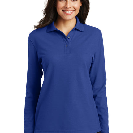 Port Authority ® Women's Silk Touch Long Sleeve Polo.  L500LS