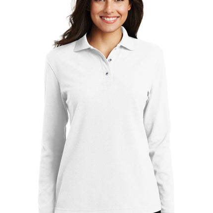 Port Authority ® Women's Silk Touch Long Sleeve Polo.  L500LS