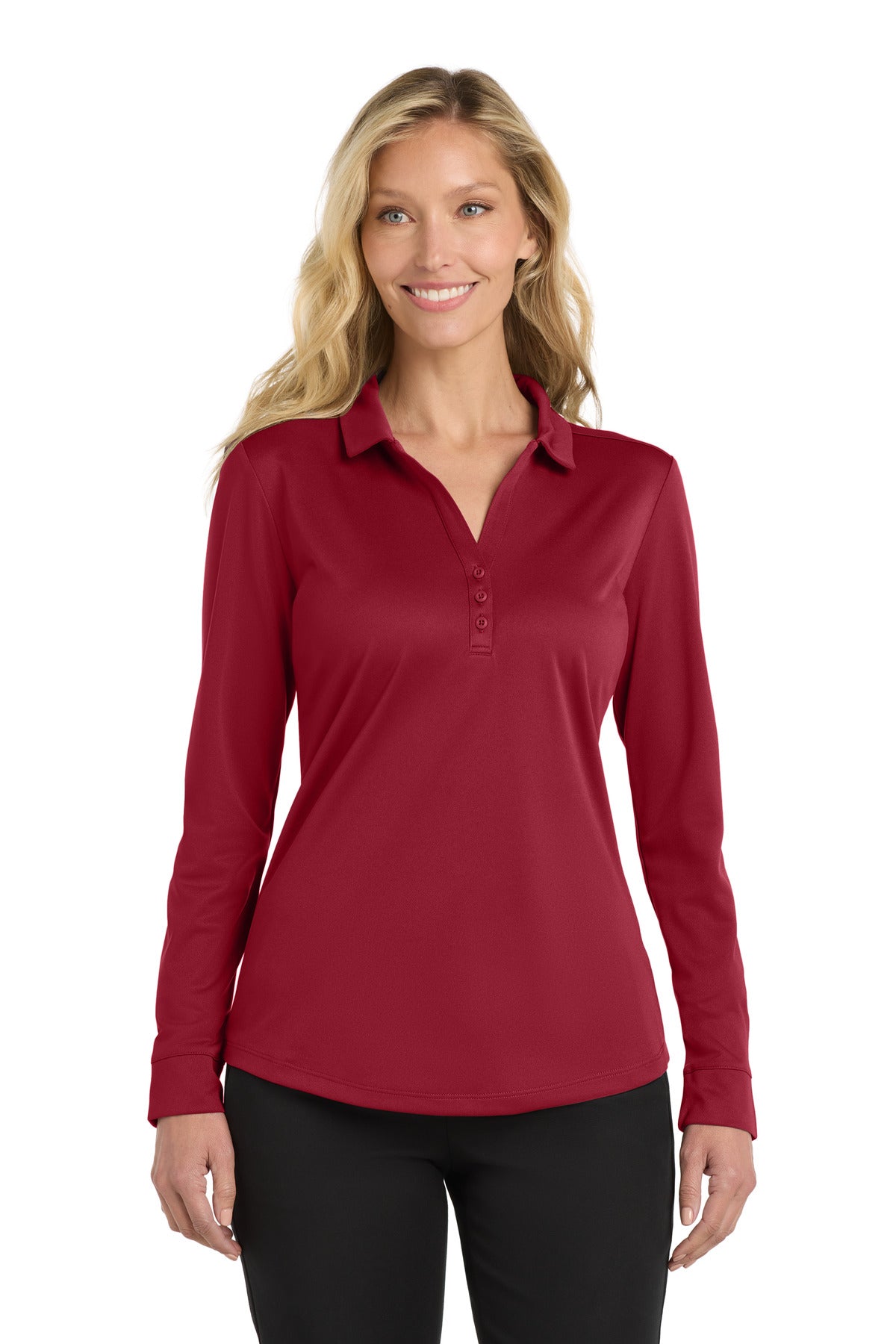 Port Authority  ®  Women's Silk Touch Performance Long Sleeve Polo. L540LS