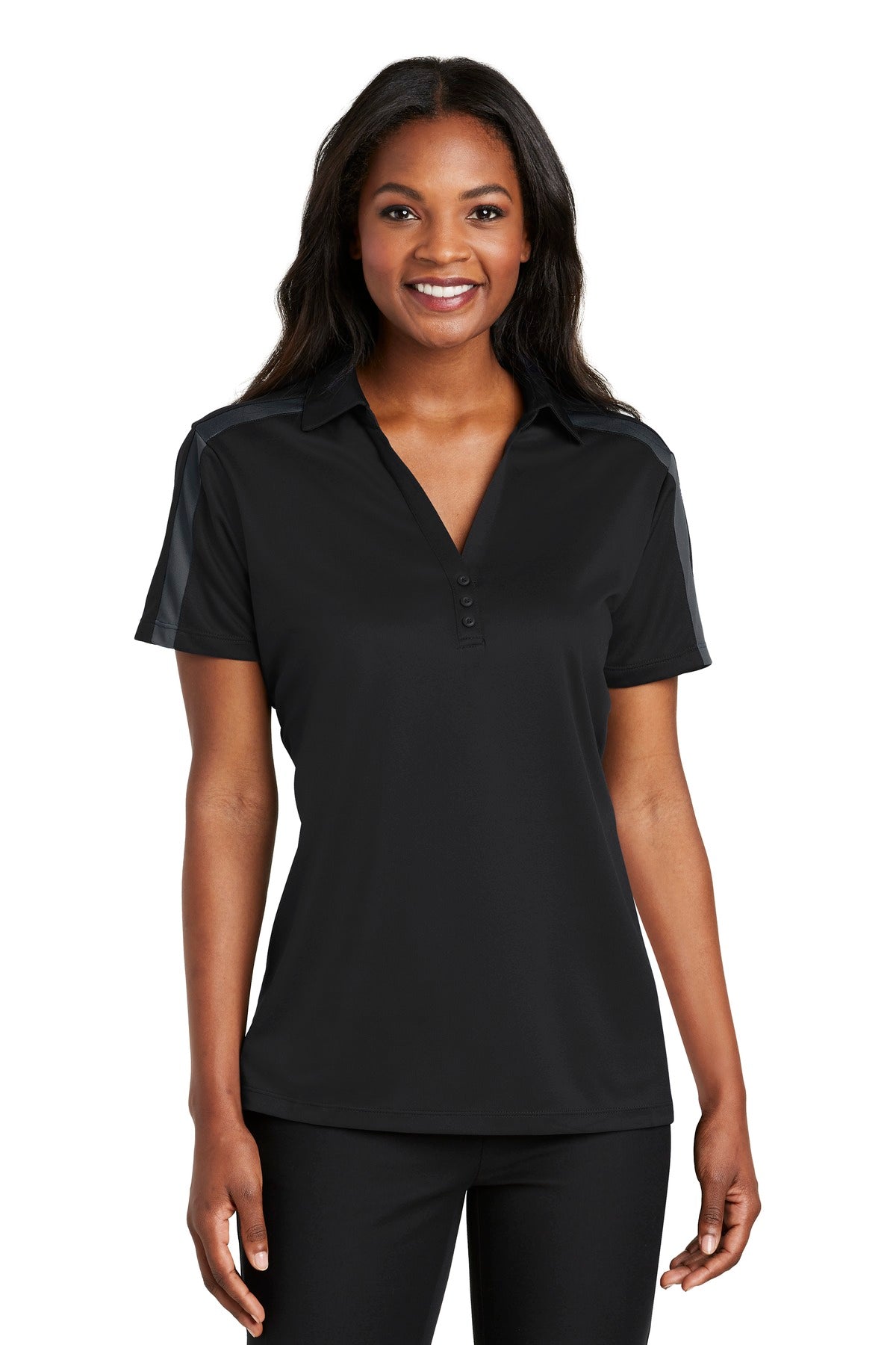 Port Authority ®  Women's Silk Touch Performance Colorblock Stripe Polo. L547