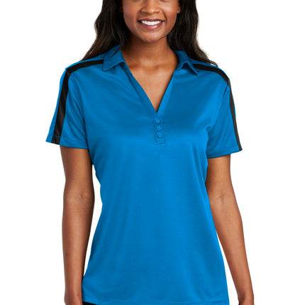 Port Authority ® Women's Silk Touch Performance Colorblock Stripe Polo. L547