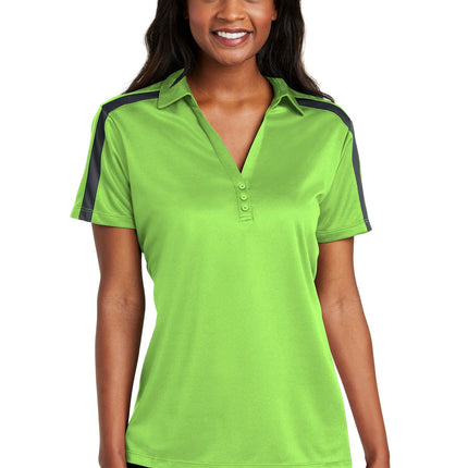 Port Authority ® Women's Silk Touch Performance Colorblock Stripe Polo. L547