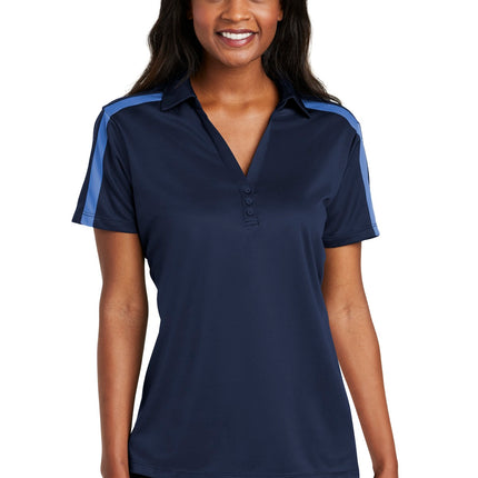Port Authority ® Women's Silk Touch Performance Colorblock Stripe Polo. L547