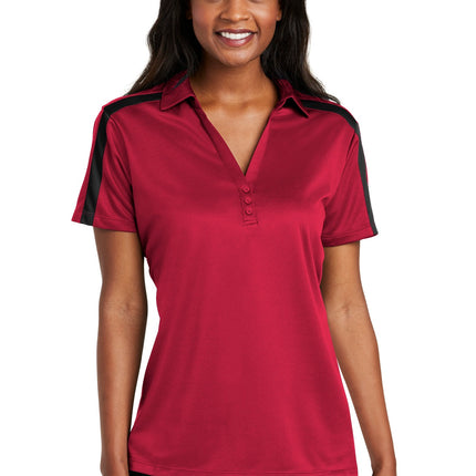 Port Authority ® Women's Silk Touch Performance Colorblock Stripe Polo. L547