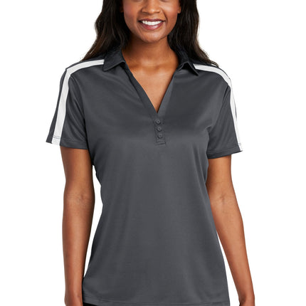 Port Authority ® Women's Silk Touch Performance Colorblock Stripe Polo. L547