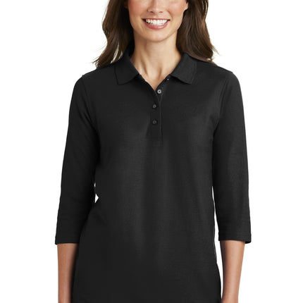 Port Authority ® Women's Silk Touch 3/4-Sleeve Polo. L562