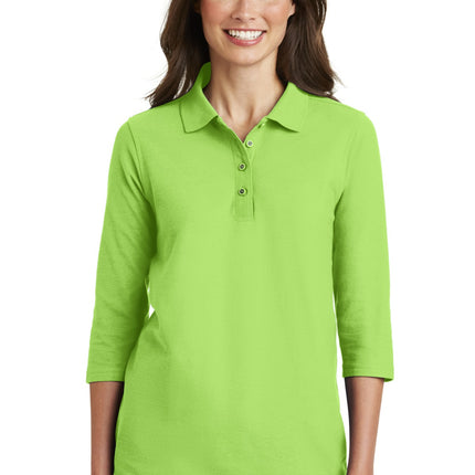 Port Authority ® Women's Silk Touch 3/4-Sleeve Polo. L562
