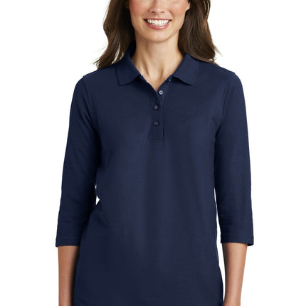 Port Authority ® Women's Silk Touch 3/4-Sleeve Polo. L562