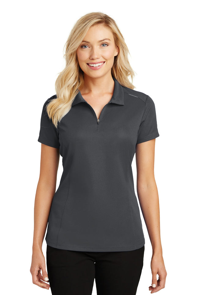 Port Authority ® Women's Pinpoint Mesh Zip Polo. L580