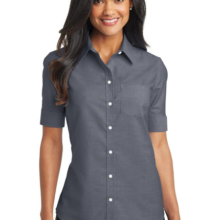 Port Authority ® Women's Short Sleeve SuperPro   Oxford Shirt. L659