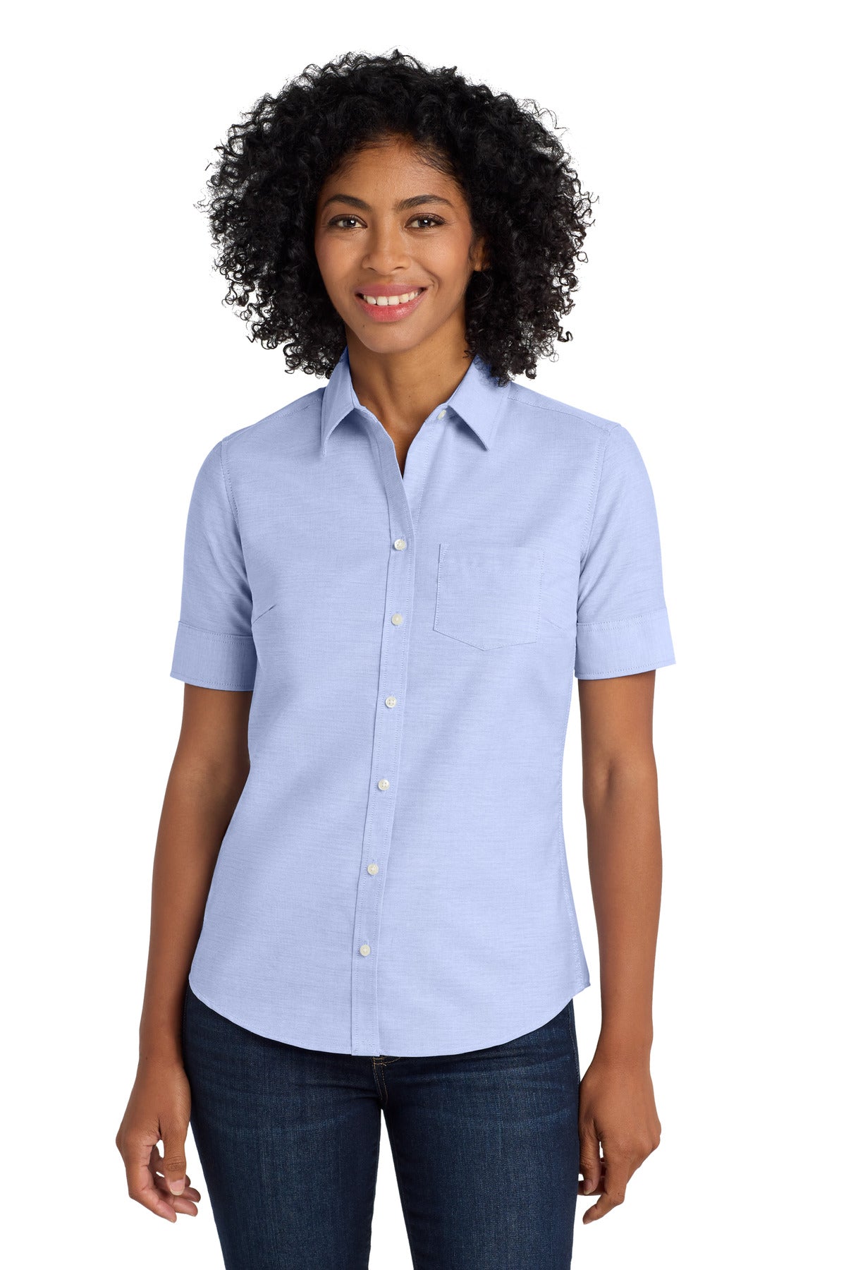 Port Authority® Women's Short Sleeve SuperPro Oxford Shirt L659