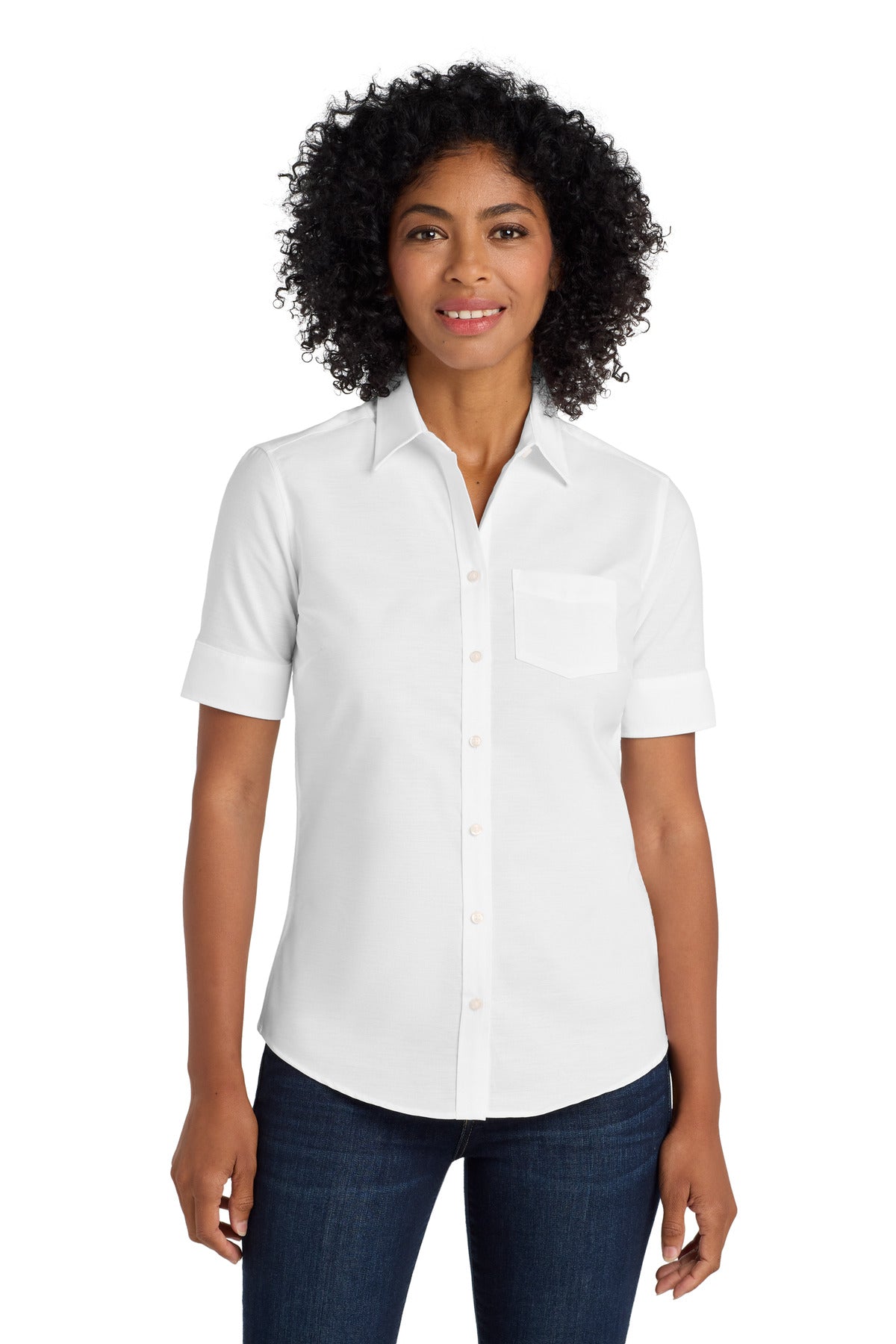 Port Authority® Women's Short Sleeve SuperPro Oxford Shirt L659