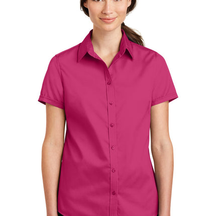 Port Authority ® Women's Short Sleeve SuperPro   Twill Shirt. L664