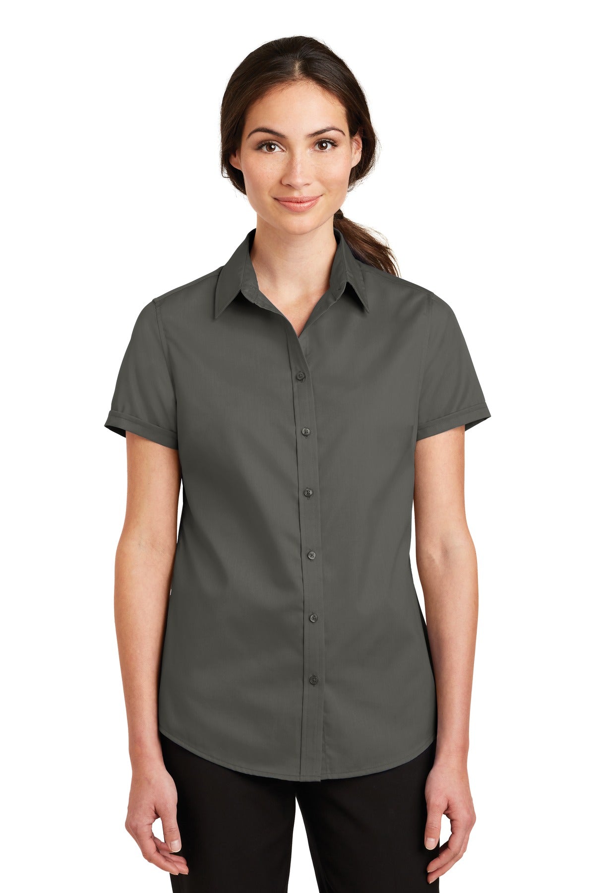Port Authority® Women's Short Sleeve SuperPro Twill Shirt L664