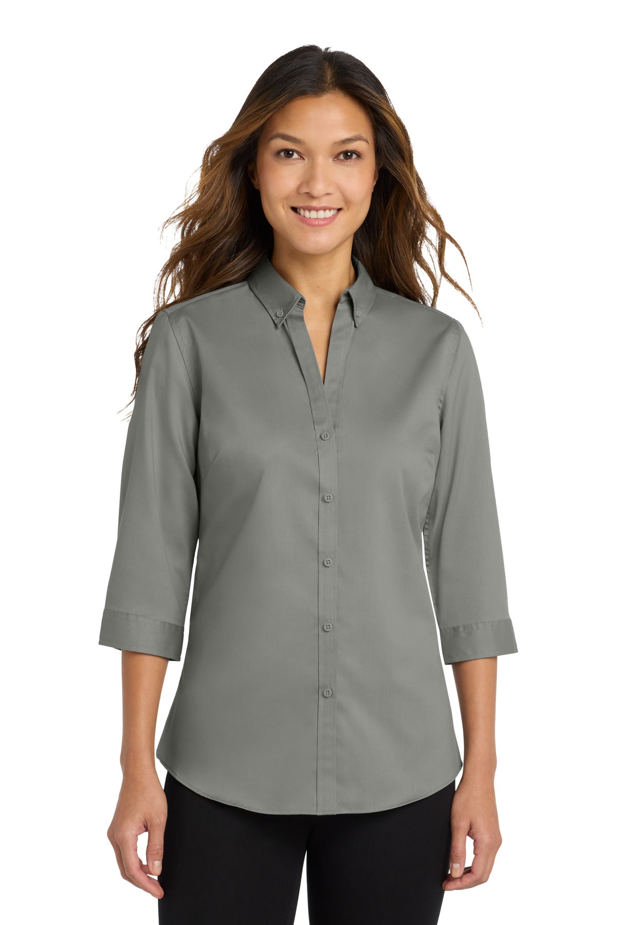 Port Authority® Women's 3/4-Sleeve SuperPro Twill Shirt L665