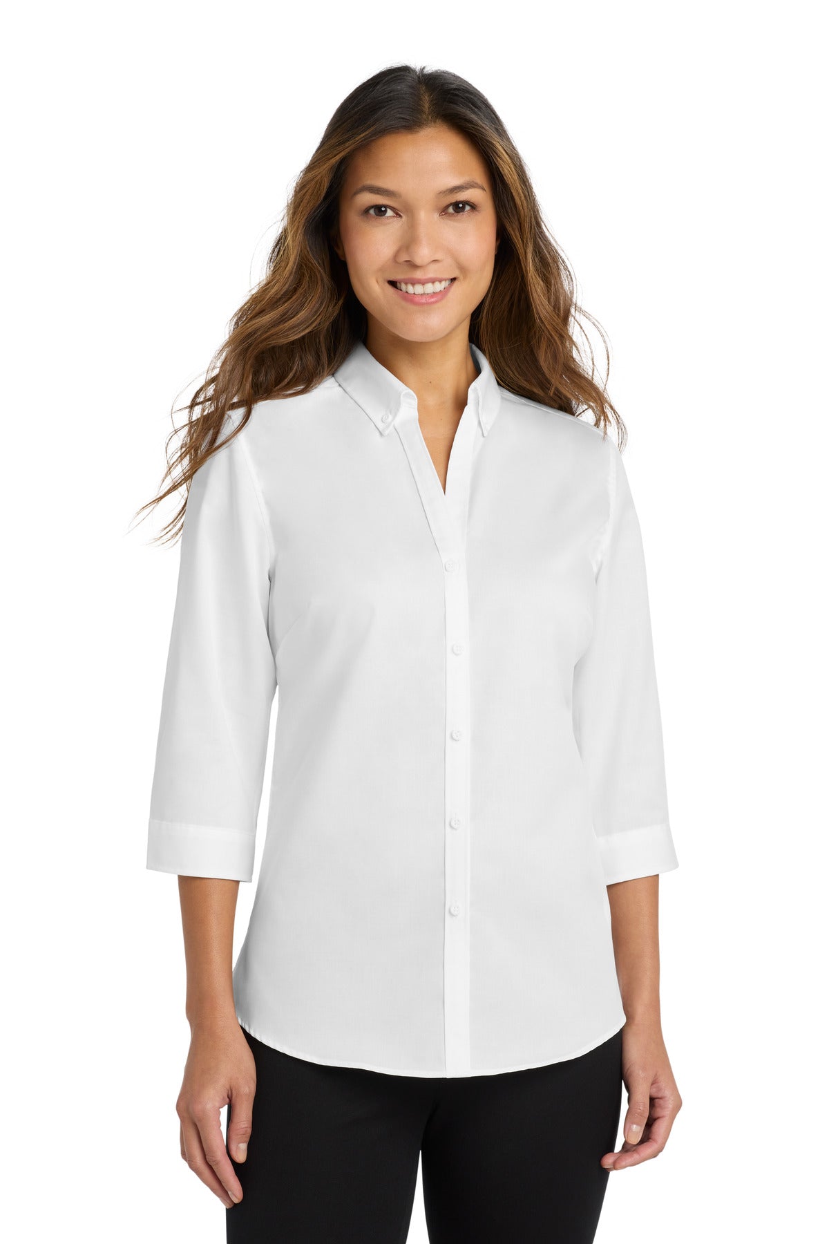 Port Authority® Women's 3/4-Sleeve SuperPro Twill Shirt L665