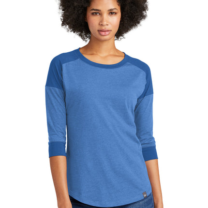 New Era  ® Women's Heritage Blend 3/4-Sleeve Baseball Raglan Tee. LNEA104