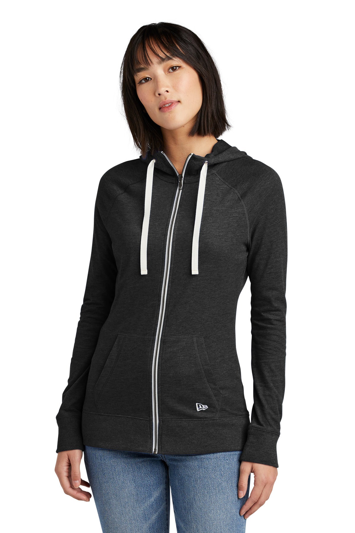 New Era® Women's Sueded Cotton Blend Full-Zip Hoodie LNEA122