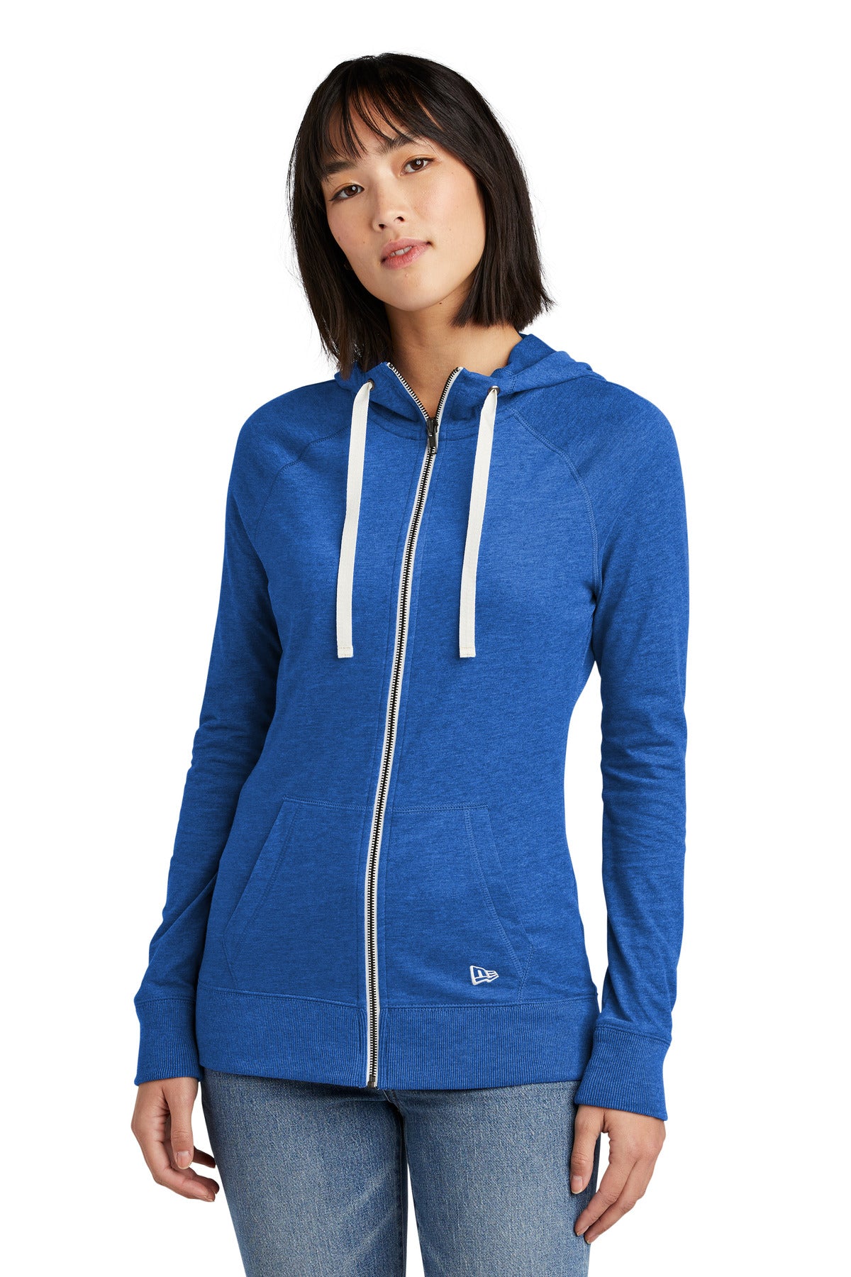 New Era® Women's Sueded Cotton Blend Full-Zip Hoodie LNEA122