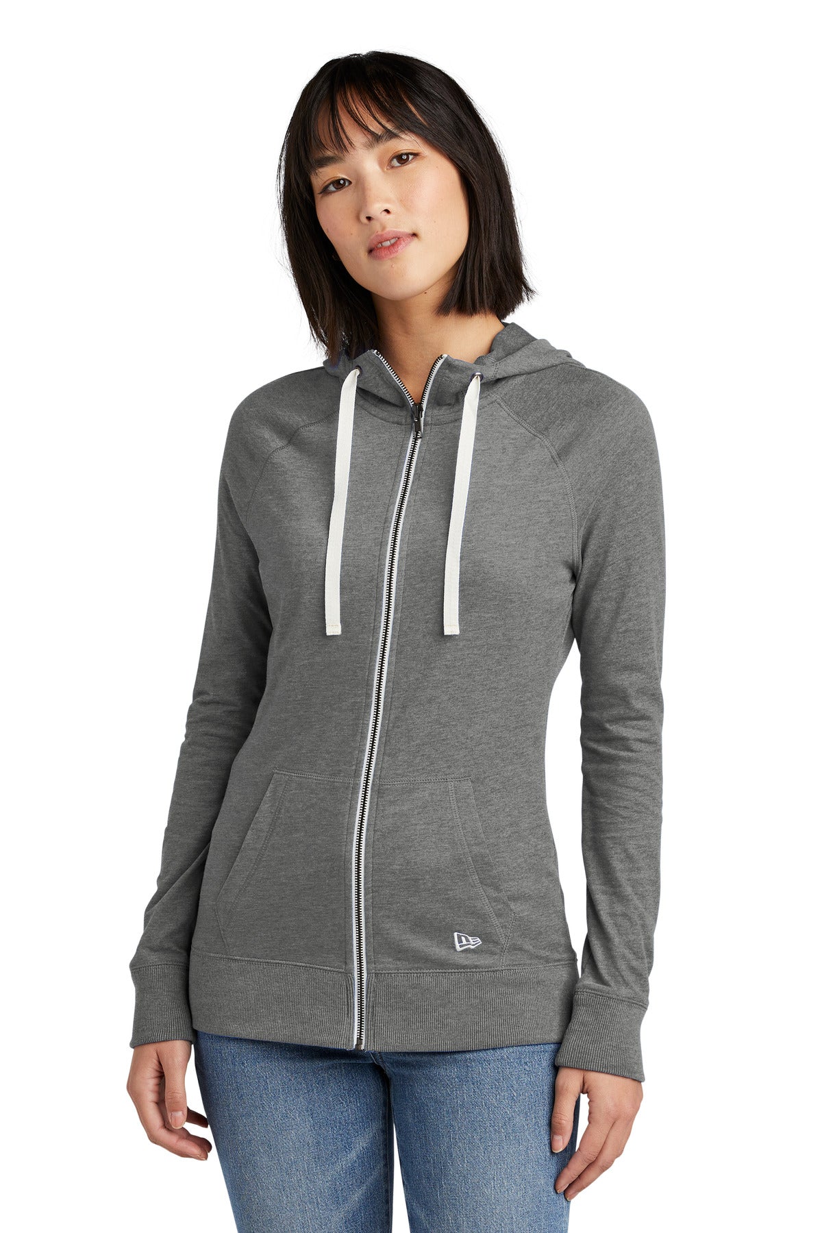 New Era® Women's Sueded Cotton Blend Full-Zip Hoodie LNEA122