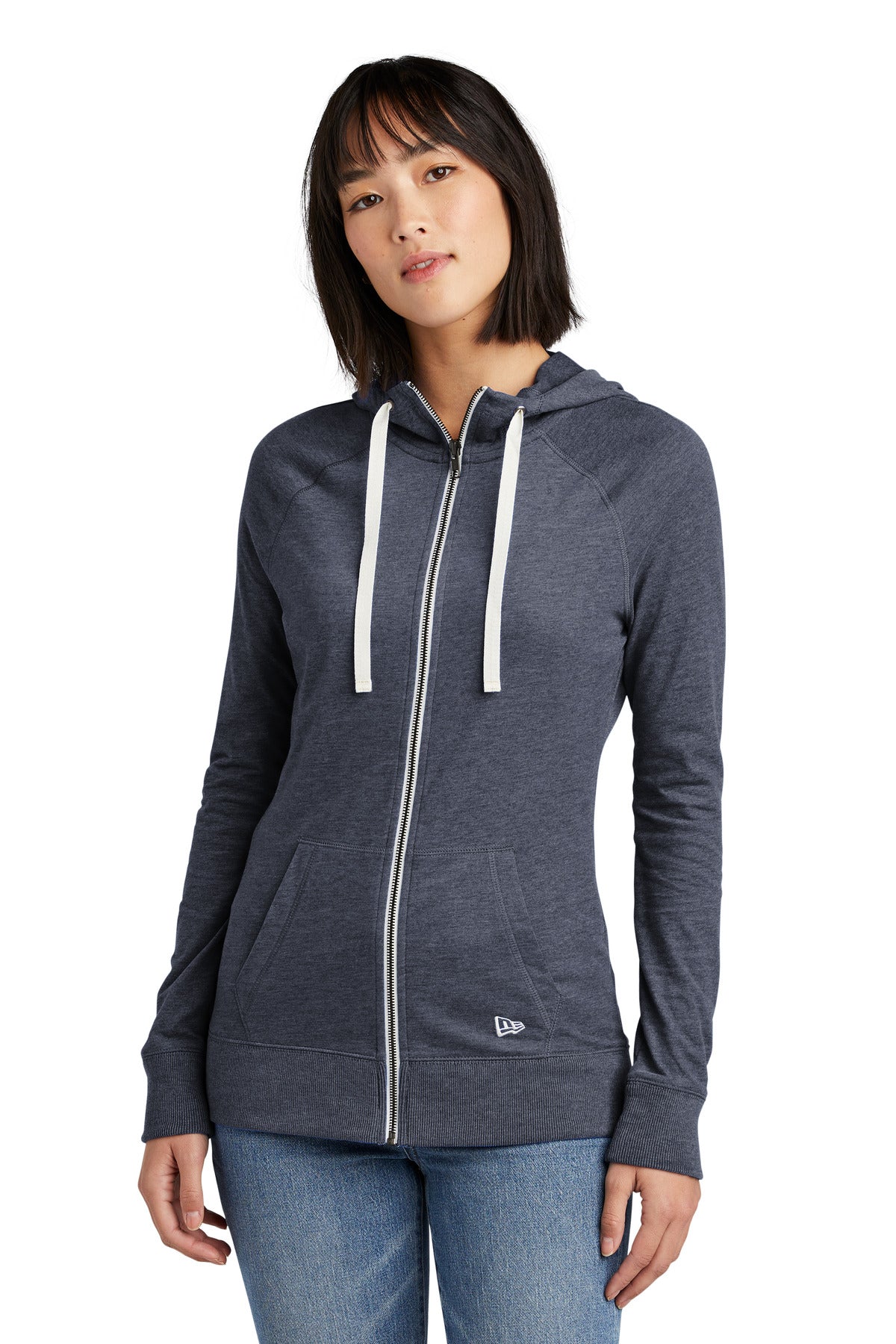 New Era® Women's Sueded Cotton Blend Full-Zip Hoodie LNEA122