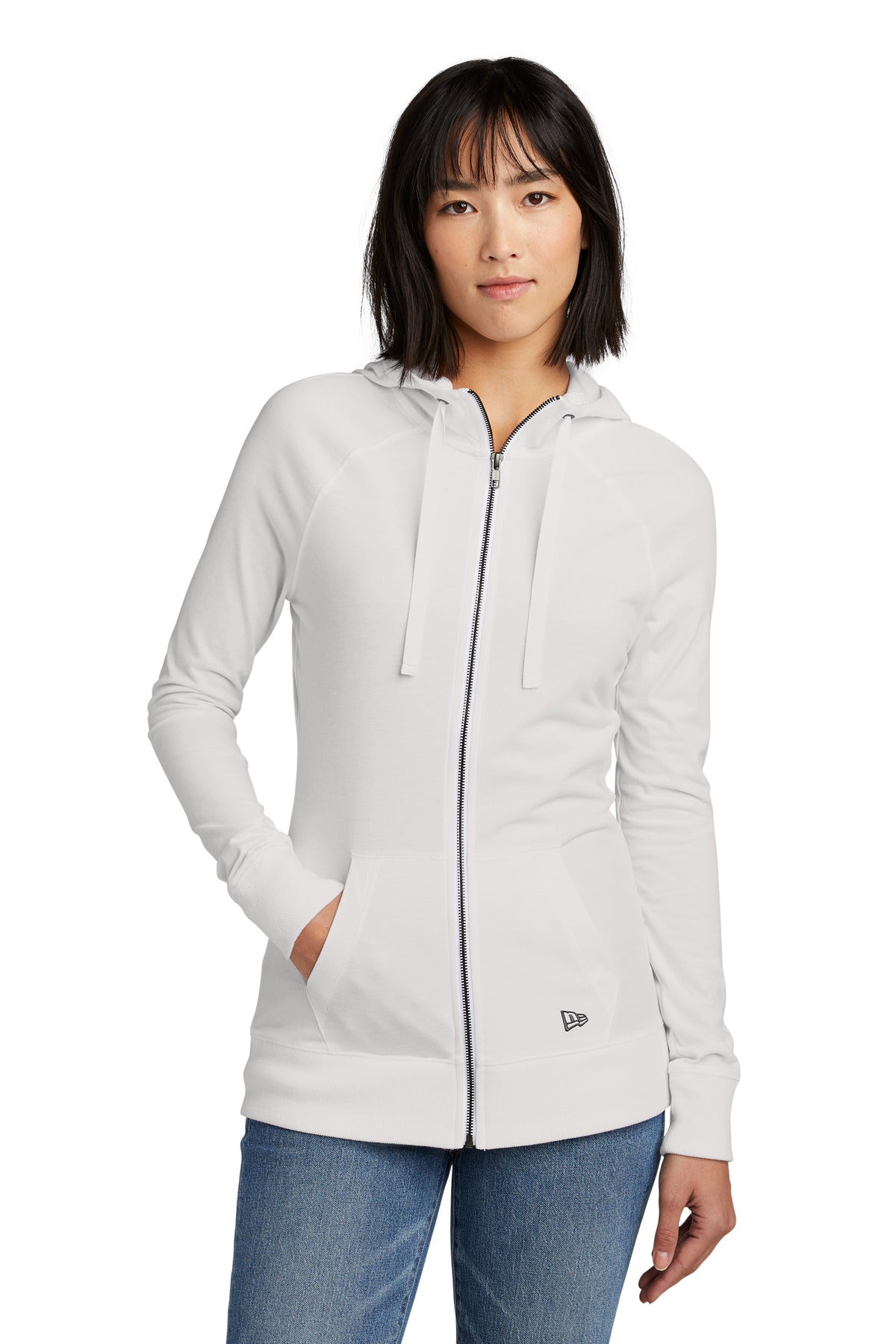 New Era® Women's Sueded Cotton Blend Full-Zip Hoodie LNEA122