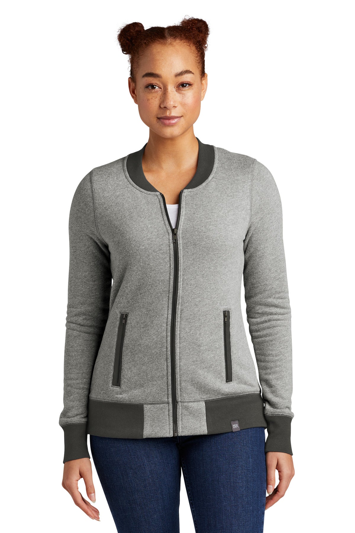New Era® Women's French Terry Baseball Full-Zip LNEA503