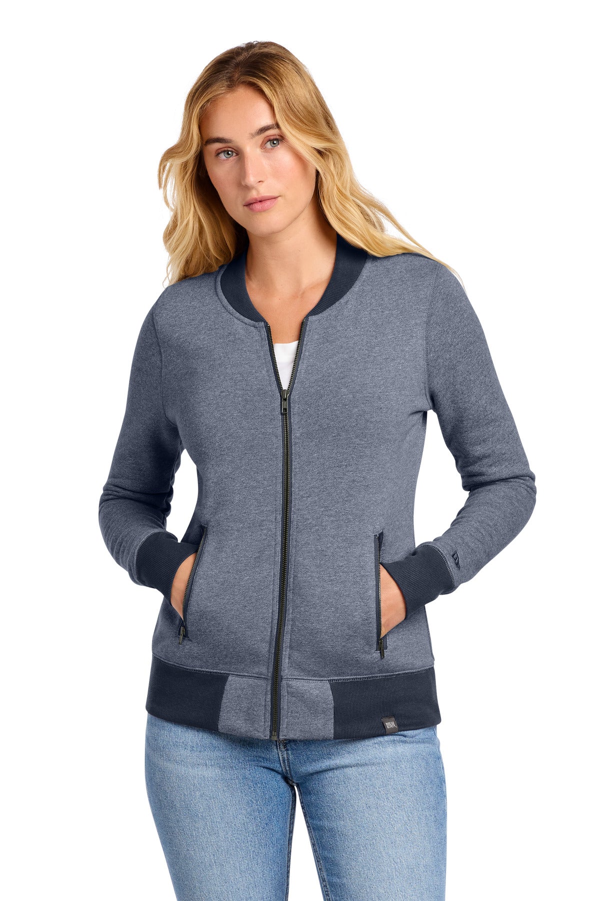 New Era® Women's French Terry Baseball Full-Zip LNEA503