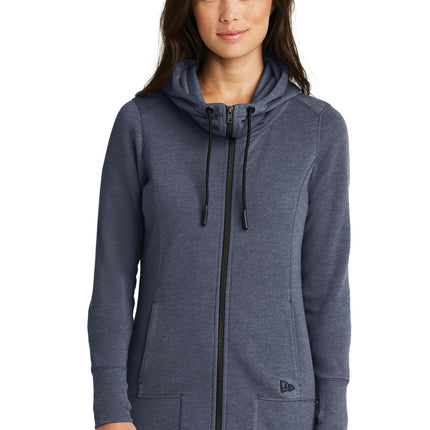 New Era  ® Women's Tri-Blend Fleece Full-Zip Hoodie. LNEA511