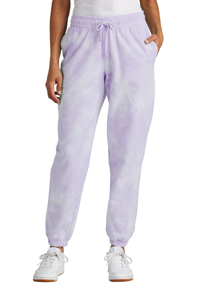 Port & Company ®  Women's Beach Wash ®  Cloud Tie-Dye Sweatpant LPC140P