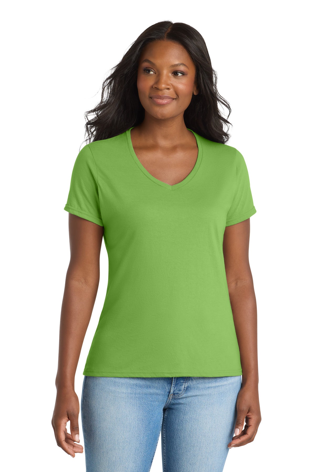 Port & Co Women's Performance Blend V-Neck Tee LPC381V