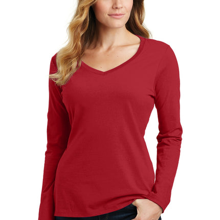 Port & Company ®  Women's Long Sleeve Fan Favorite V-Neck Tee. LPC450VLS