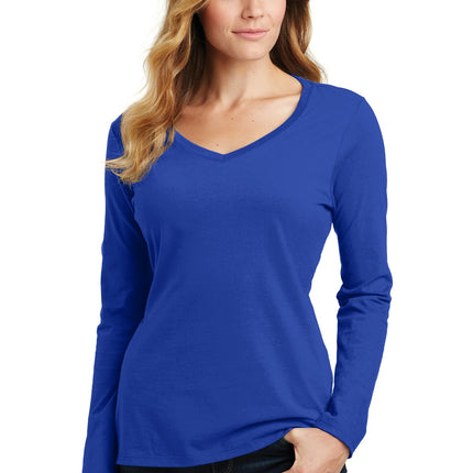 Port & Company ®  Women's Long Sleeve Fan Favorite V-Neck Tee. LPC450VLS