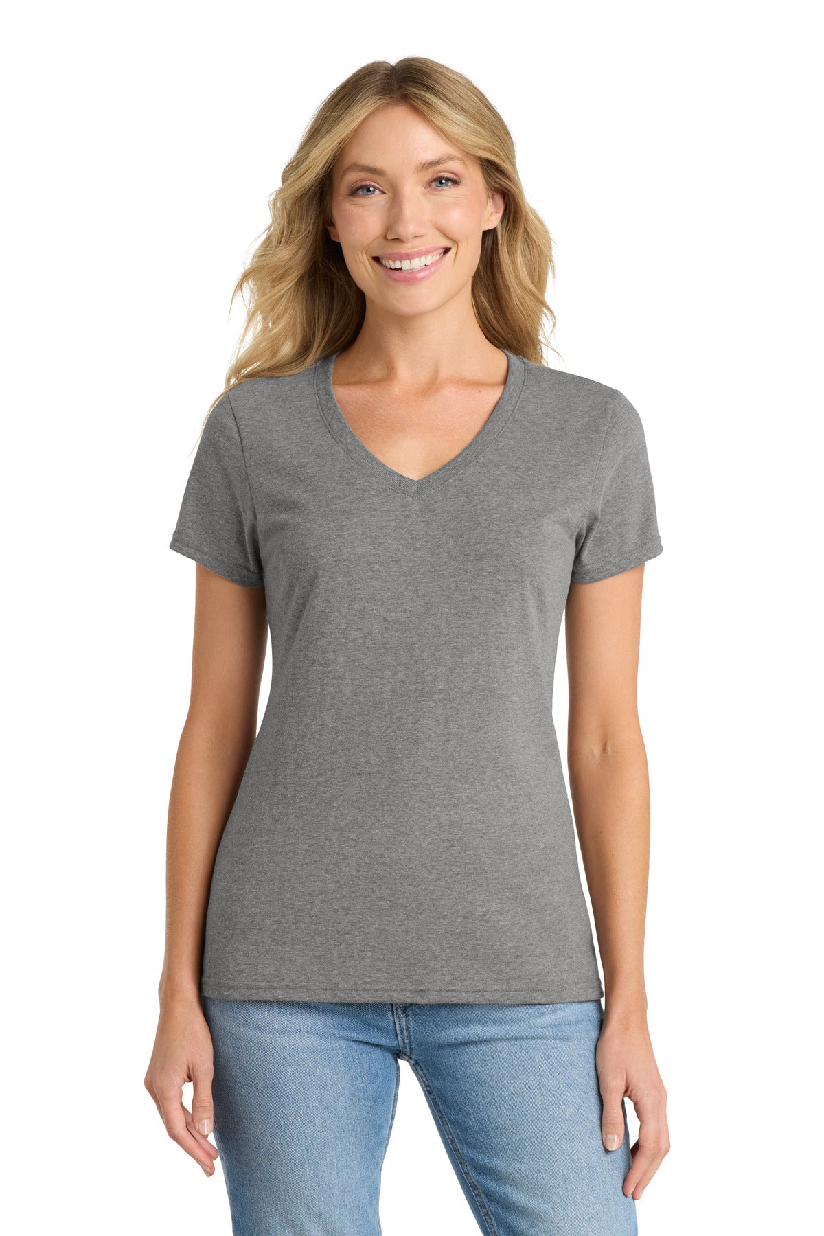 Port & Co™ Women's Fan Favorite™ Blend V-Neck Tee LPC455V