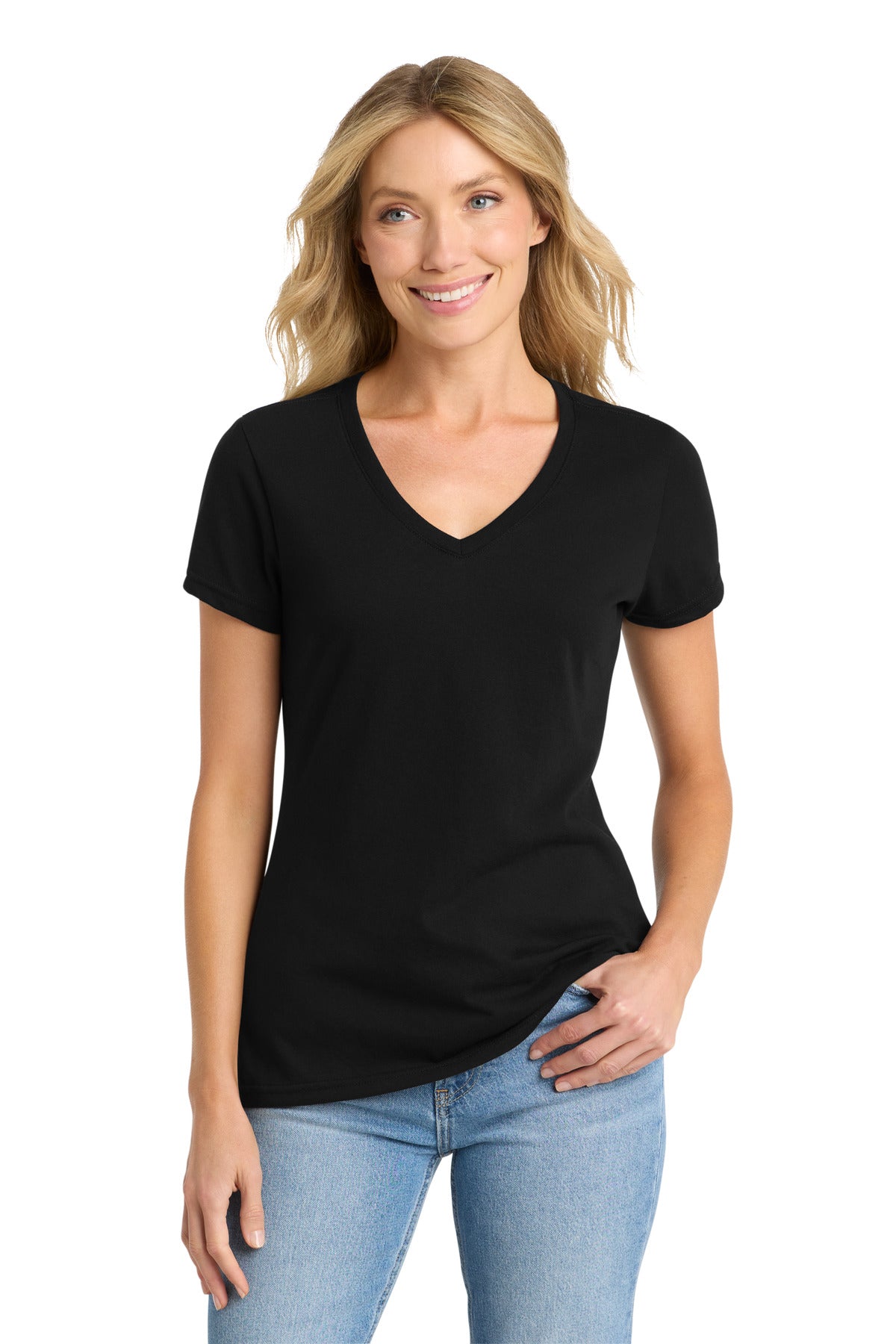 Port & Co™ Women's Fan Favorite™ Blend V-Neck Tee LPC455V