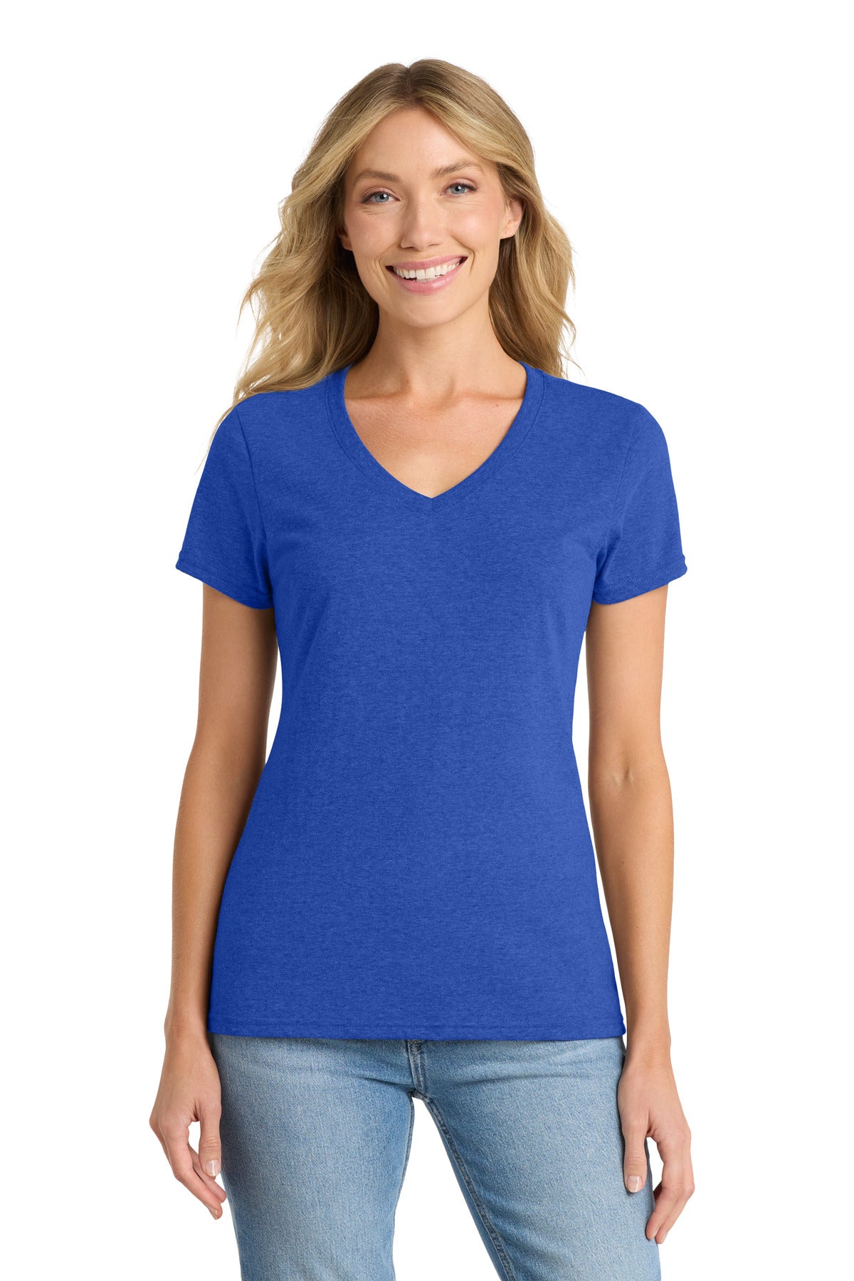 Port & Co™ Women's Fan Favorite™ Blend V-Neck Tee LPC455V