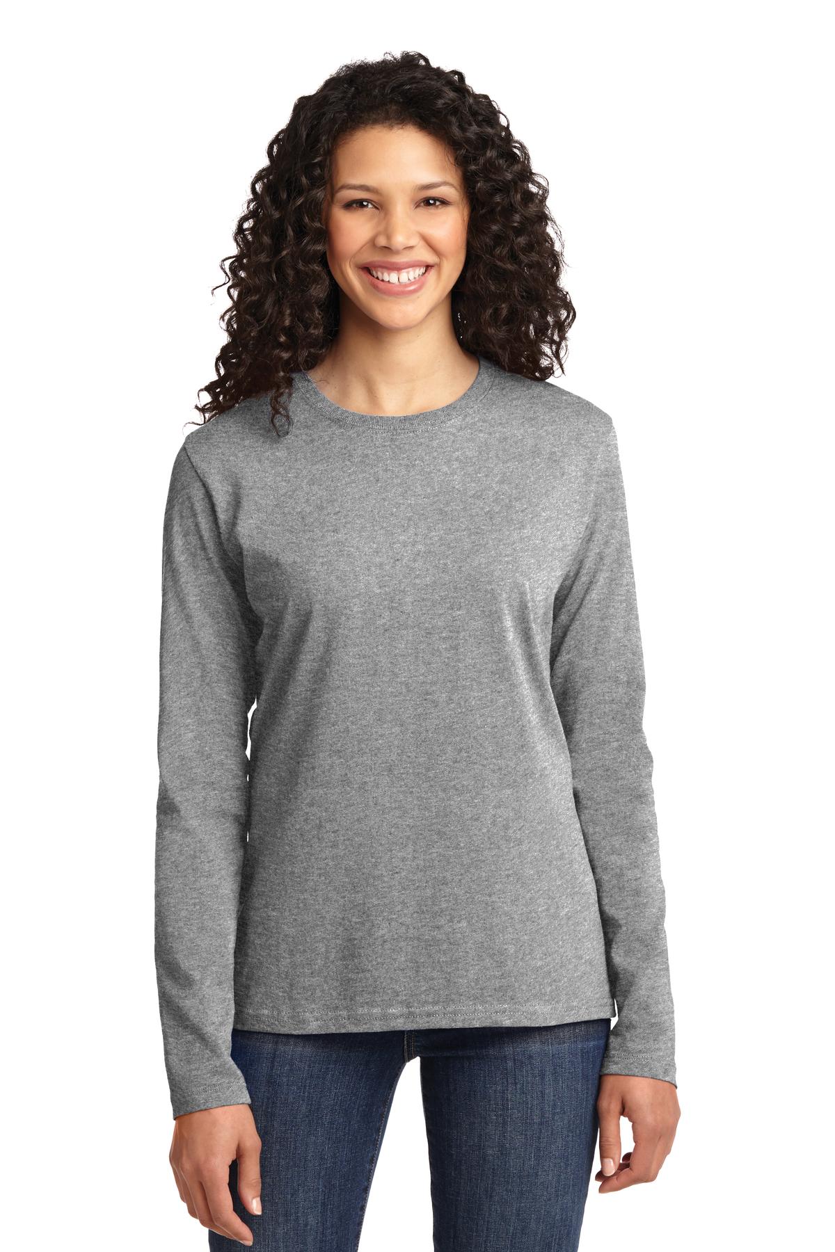 Port & Co™ Women's Long Sleeve Core Cotton Tee LPC54LS