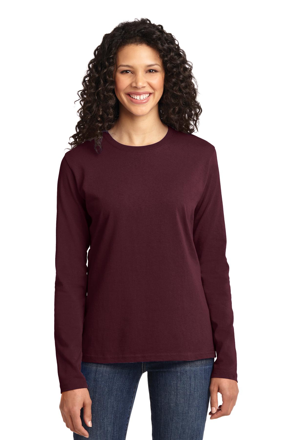 Port & Co™ Women's Long Sleeve Core Cotton Tee LPC54LS