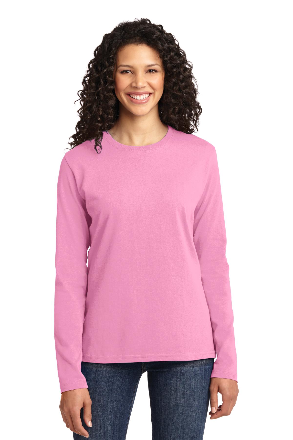Port & Co™ Women's Long Sleeve Core Cotton Tee LPC54LS