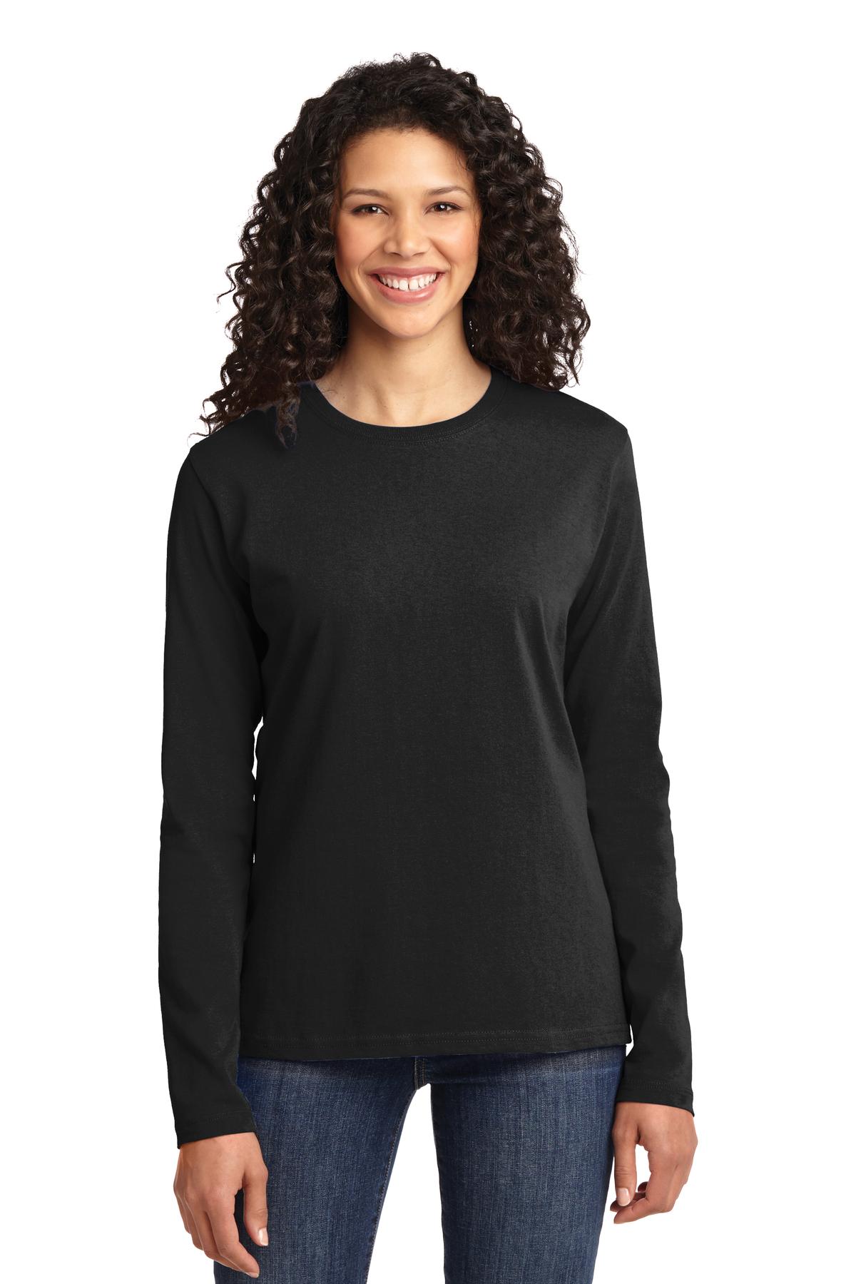 Port & Co™ Women's Long Sleeve Core Cotton Tee LPC54LS
