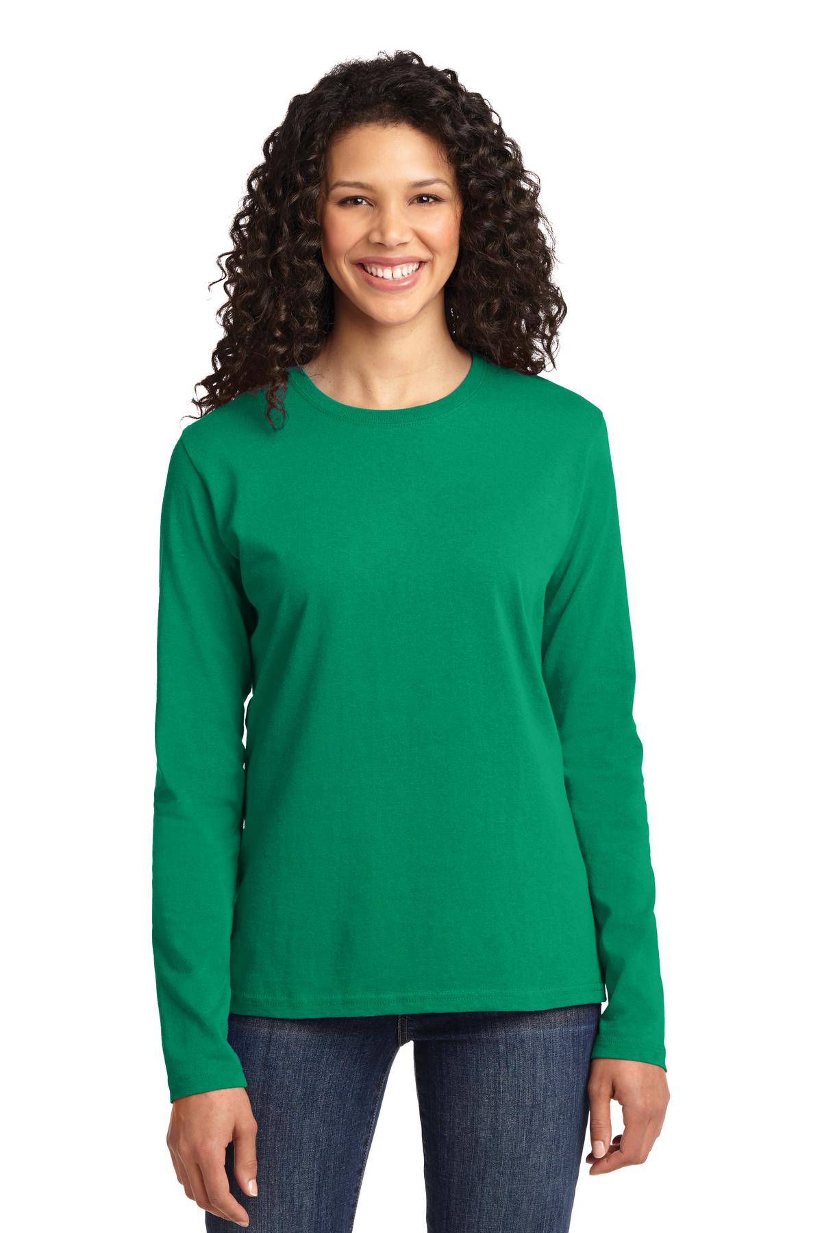 Port & Co™ Women's Long Sleeve Core Cotton Tee LPC54LS