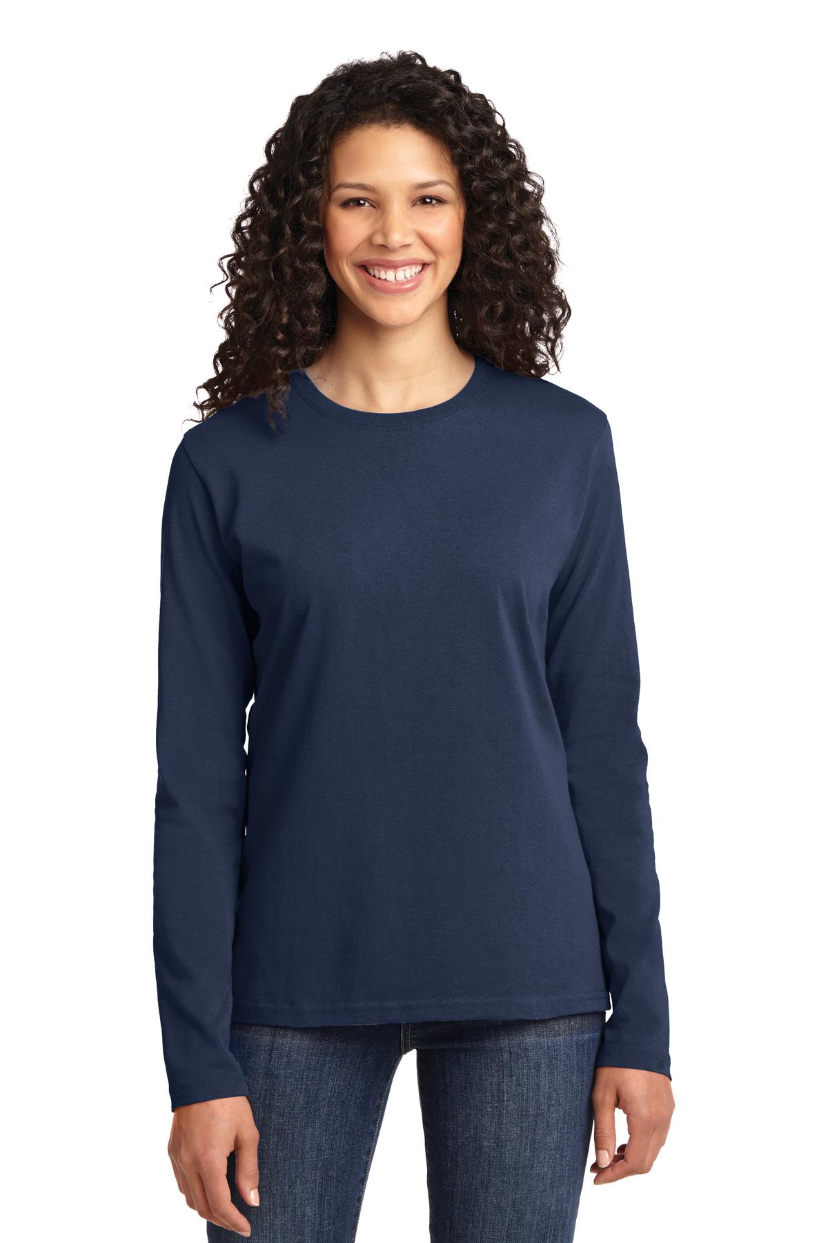 Port & Co™ Women's Long Sleeve Core Cotton Tee LPC54LS