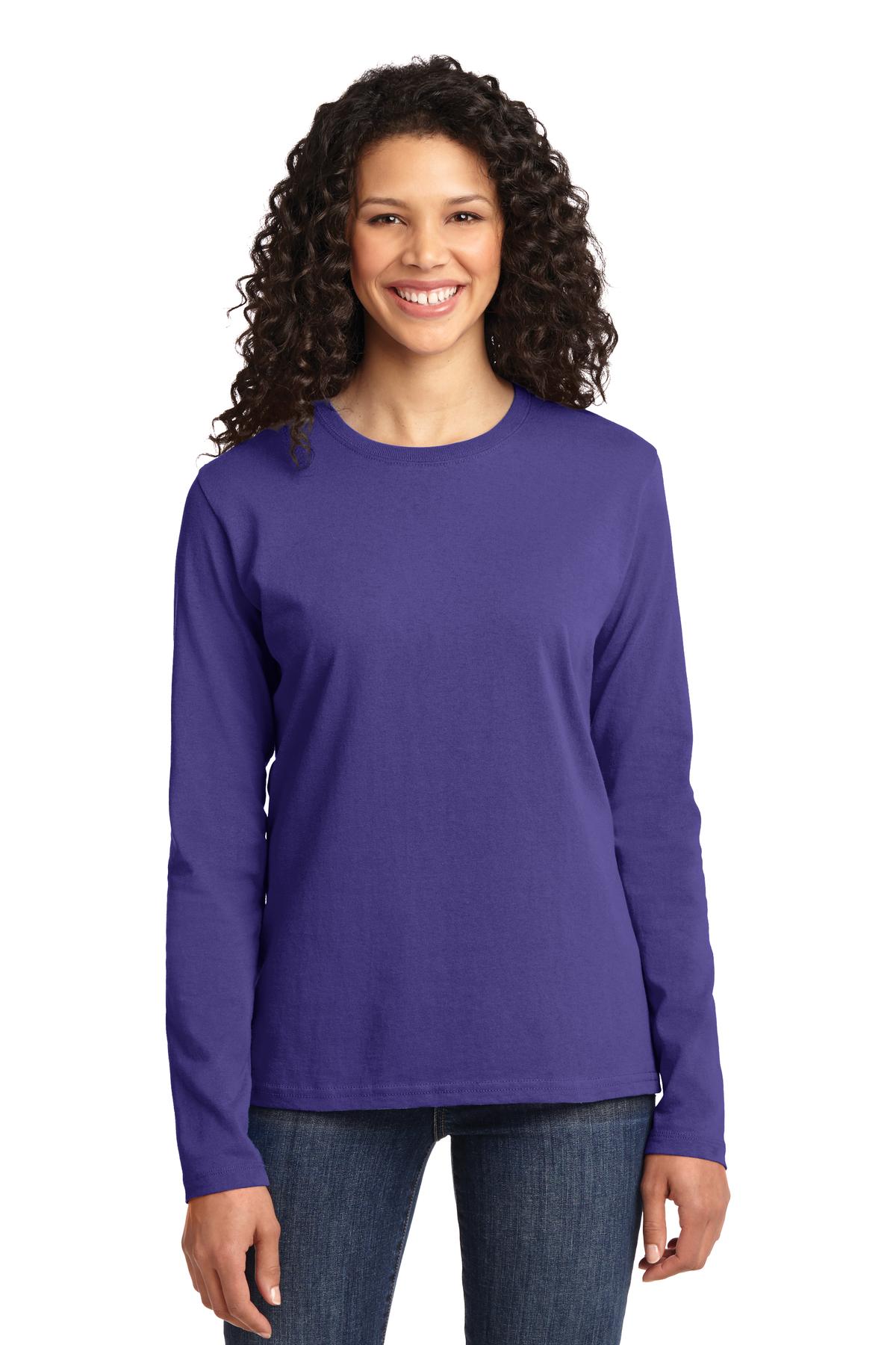 Port & Co™ Women's Long Sleeve Core Cotton Tee LPC54LS