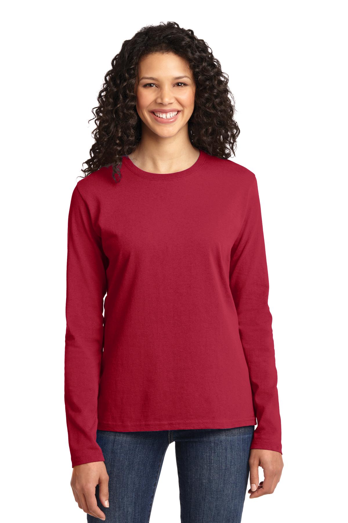 Port & Co™ Women's Long Sleeve Core Cotton Tee LPC54LS