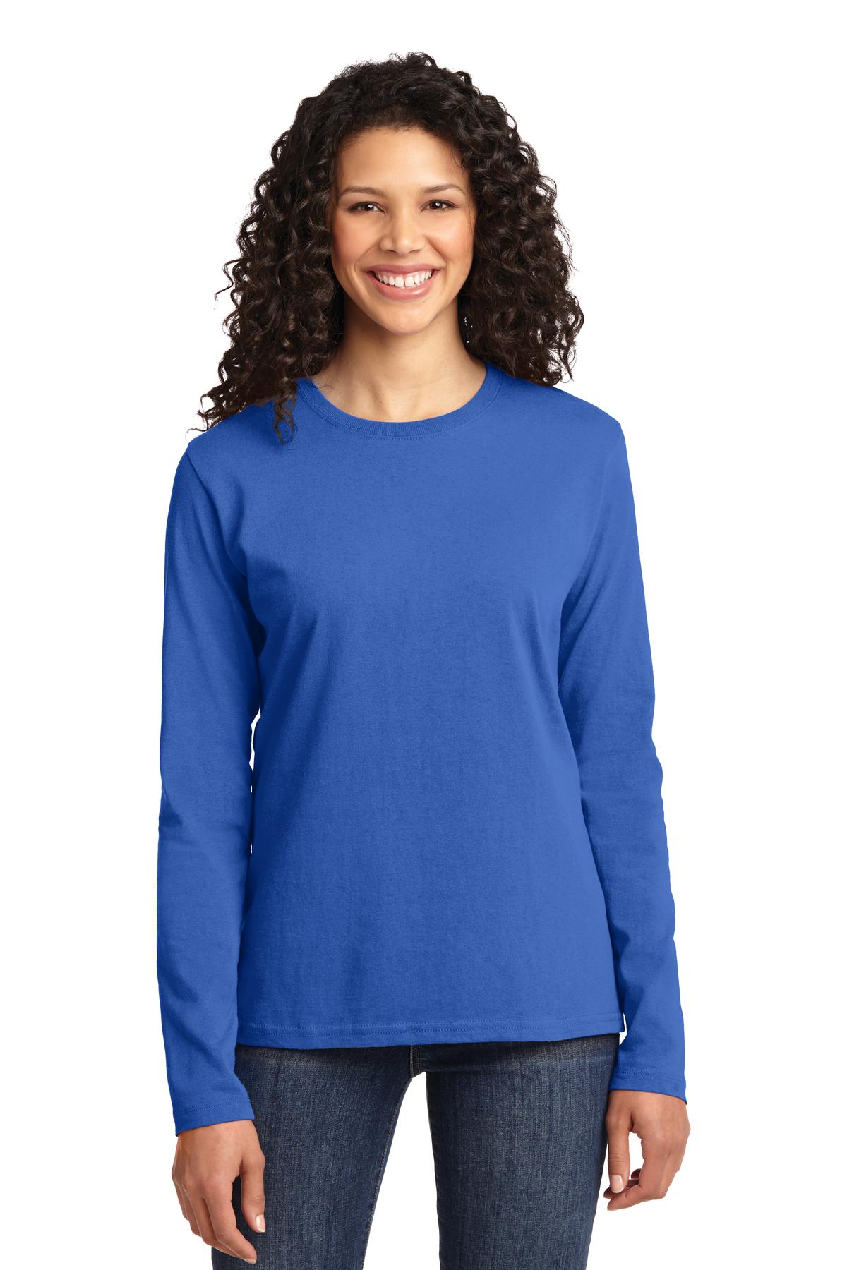 Port & Co™ Women's Long Sleeve Core Cotton Tee LPC54LS